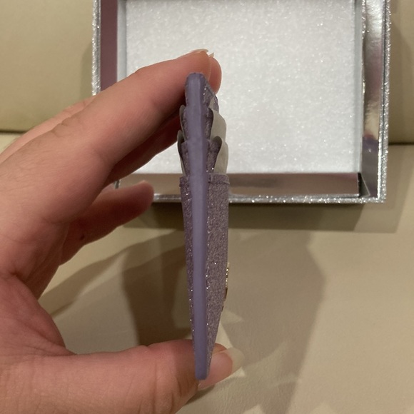 NWT Kate Spade Lilac Frost Sparkle Glitter Tinsel Boxed Small Card Holder Wallet - Picture 11 of 16
